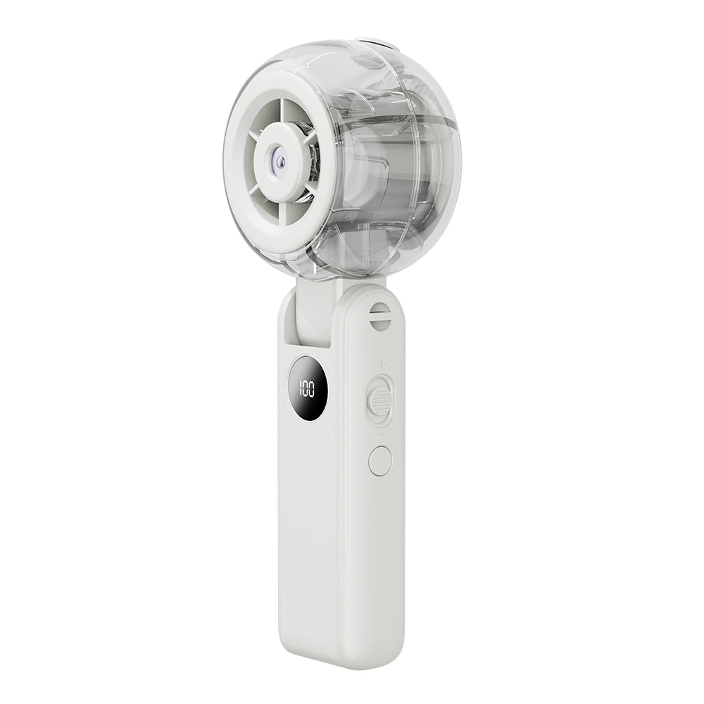 Lapas OT-F34 Dijital LED Göstergeli 4 Kademeli Portatif Soğutucu El Fanı Beyaz