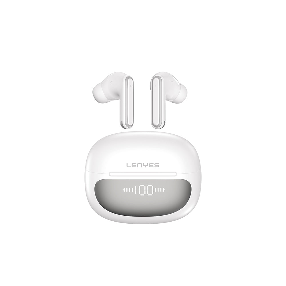 Lenyes Air 107 ANC/ENC Teknolojili 360 Derece Panaromik Ses Özellikli Kulak İçi Bluetooth Kulaklık v6.0 Beyaz