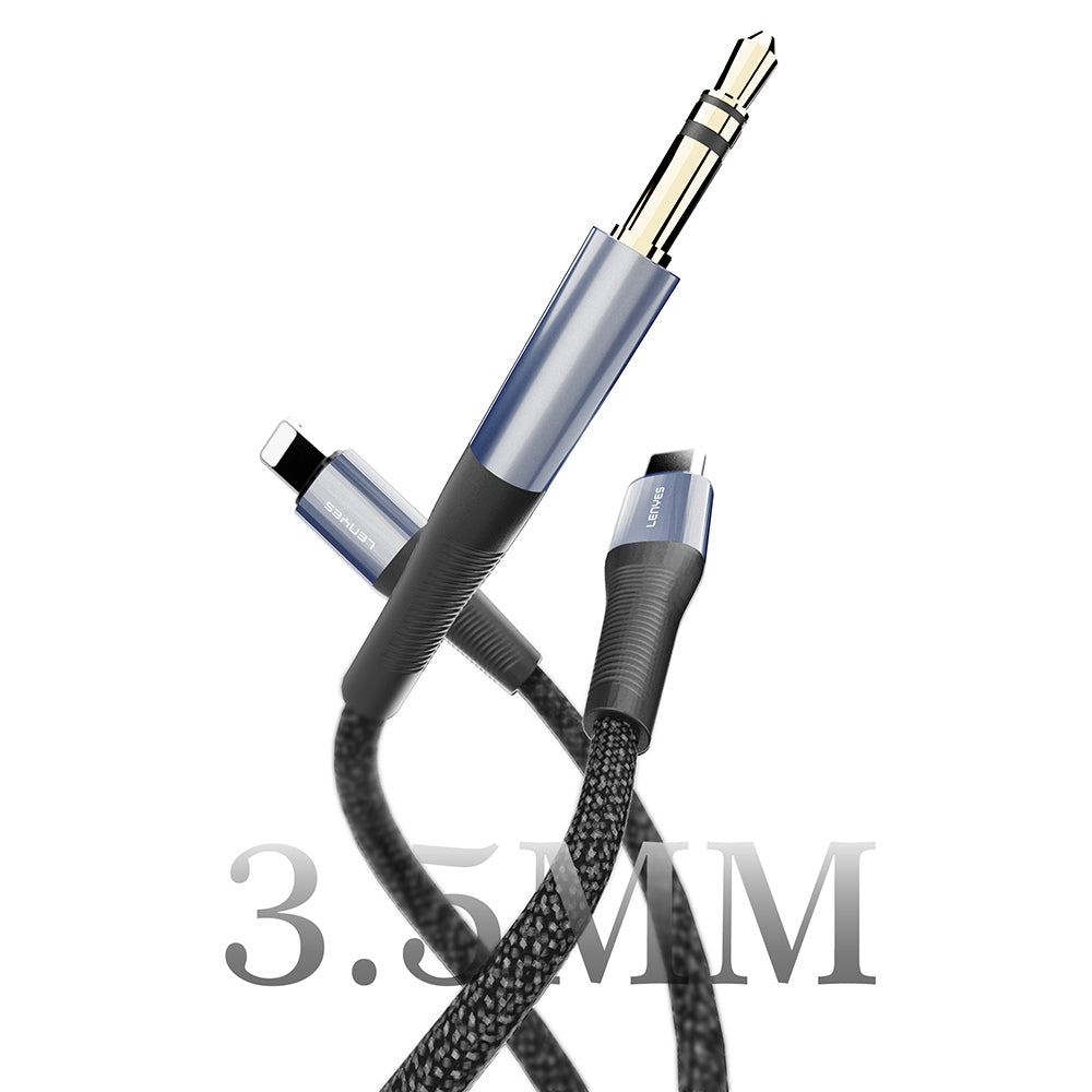 Lenyes AX134 Type-C to 3.5mm AUX Audio Kablo Siyah