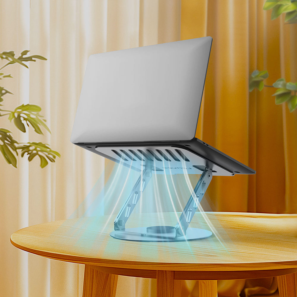 Lenyes CR190 360 Derece Dönebilen Katlanabilir Laptop Standı Gümüş