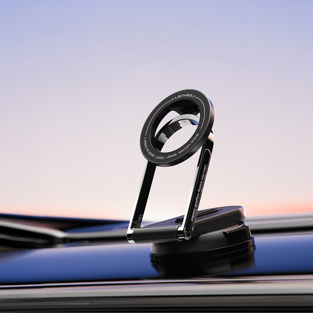 Lenyes CR207 360 Derece Dönebilen Katlanabilir Telefon Tutucu Siyah