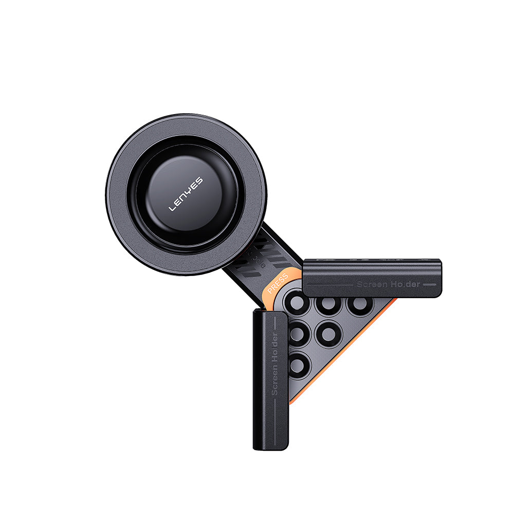 Lenyes CR210 360 Dönebilen V Köşeli Magnetik Araç İçi Telefon Tutucu Siyah