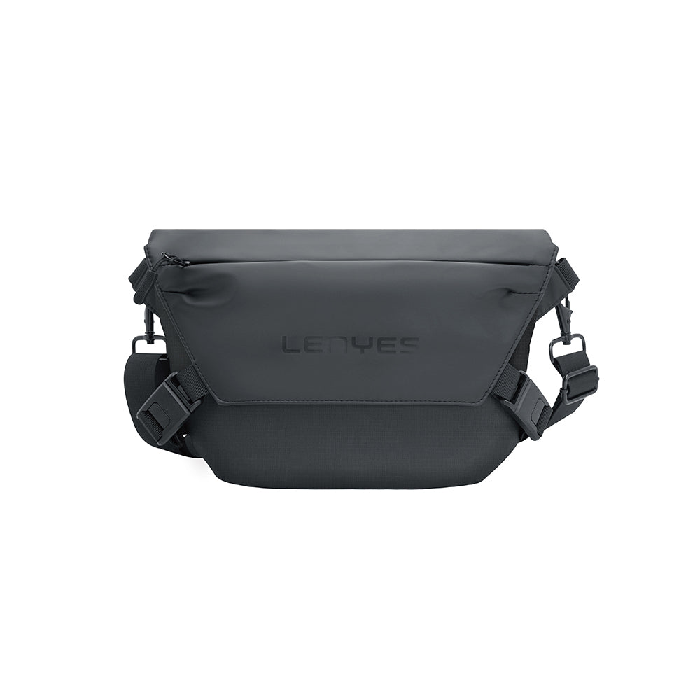 Lenyes LB562 Dreamer Crossbody Serisi Su Geçirmez Deri Tasarımlı Çapraz Vücut Çantası Siyah