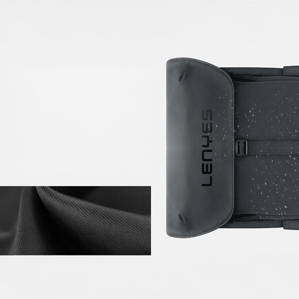 Lenyes LB565 Dreamer Backpack Serisi Su Geçirmez Deri Tasarımlı Omuz Askılı Sırt Çantası Siyah