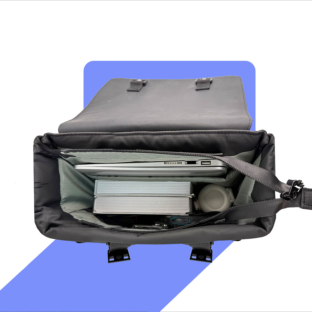 Lenyes LB566 Dreamer Backpack Serisi Su Geçirmez Deri Tasarımlı Omuz Askılı Sırt Çantası Gri