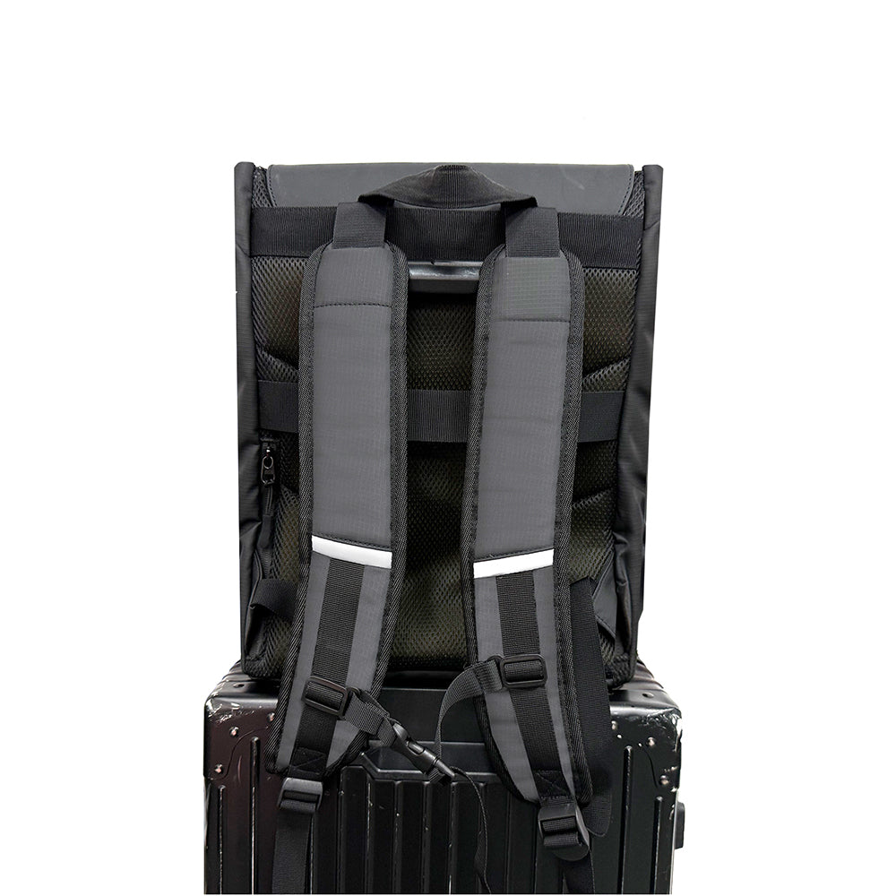 Lenyes LB566 Dreamer Backpack Serisi Su Geçirmez Deri Tasarımlı Omuz Askılı Sırt Çantası Gri