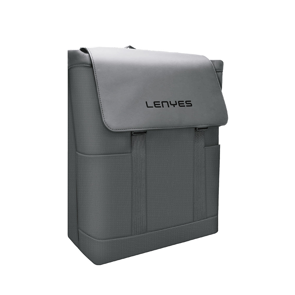 Lenyes LB567 Dreamer Backpack Plus Serisi Su Geçirmez Deri Tasarımlı Omuz Askılı Sırt Çantası Siyah