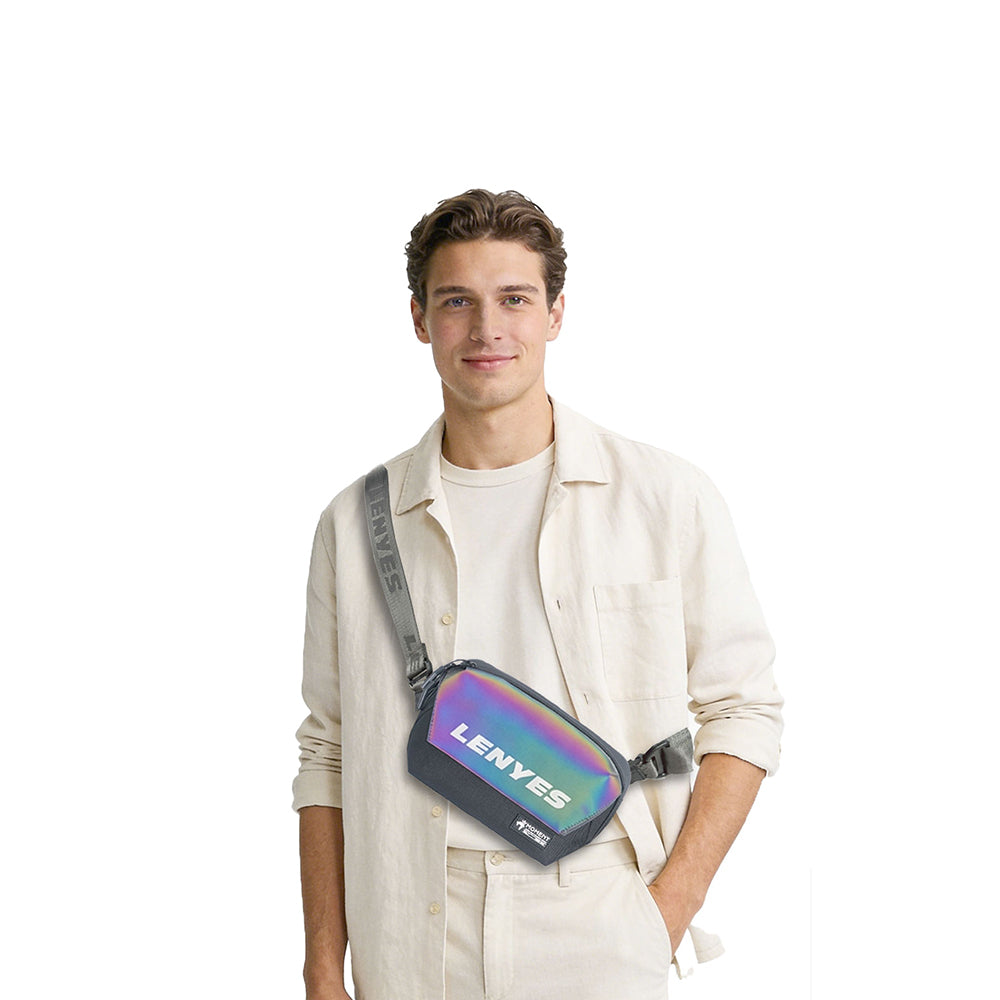 Lenyes LB713 Dazzling Crossbody Serisi Çok Amaçlı Su Geçirmez Çapraz Vücut Çantası Siyah