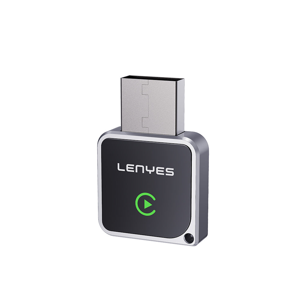 Lenyes LCP06 Android Auto Destekli CarPlay USB Bluetooth 5.3 Wireless Transmitter Adaptör Siyah