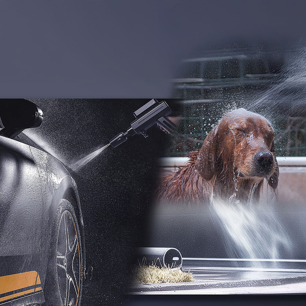 Lenyes LCW01 Taşınabilir 5 Kademeli Yüksek Basınçlı Köpük Hazneli Yıkama Tabancası 120W Siyah