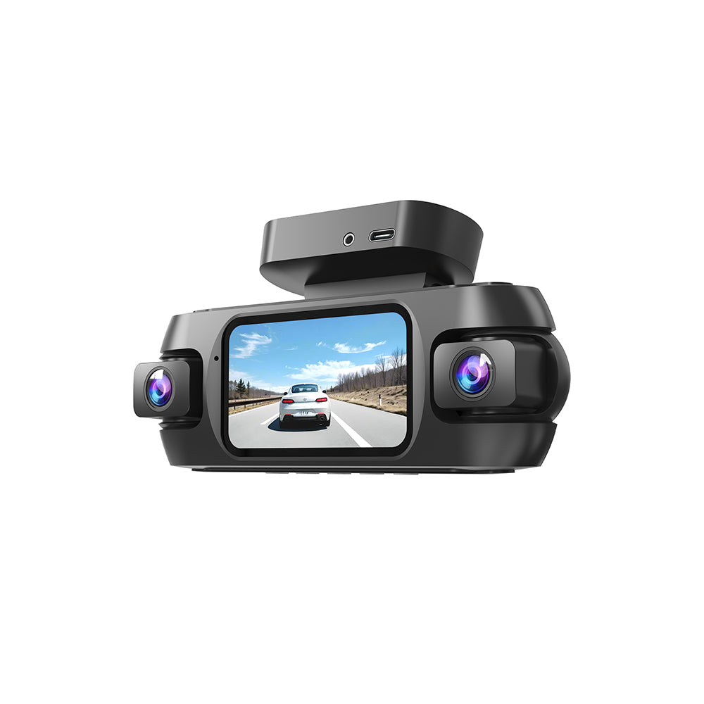 Lenyes LDR102 4K Ultra HD Wifi Destekli Akıllı Ön ve Arka Araç Kamerası Siyah
