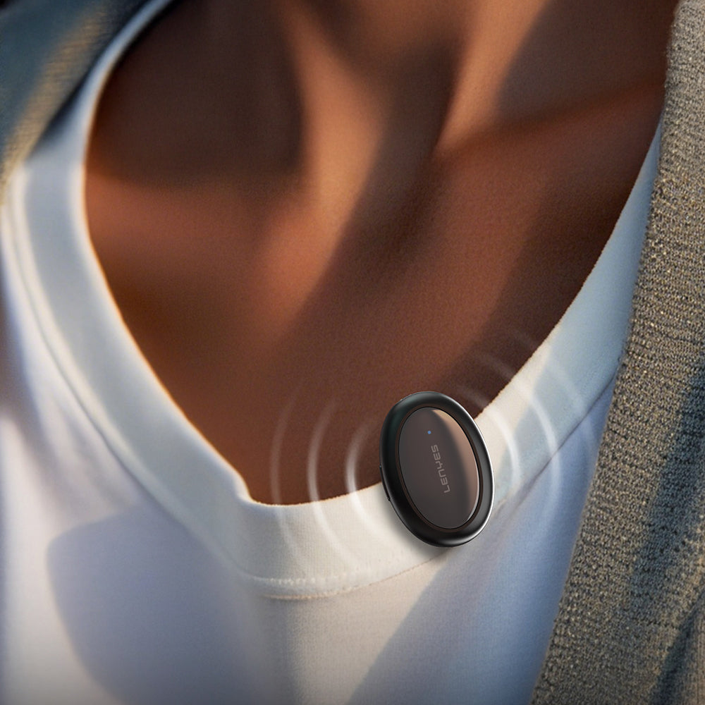 Lenyes LM211-L Yapay Zeka Destekli Lightning Portlu Kablosuz Yaka Mikrofonu Siyah