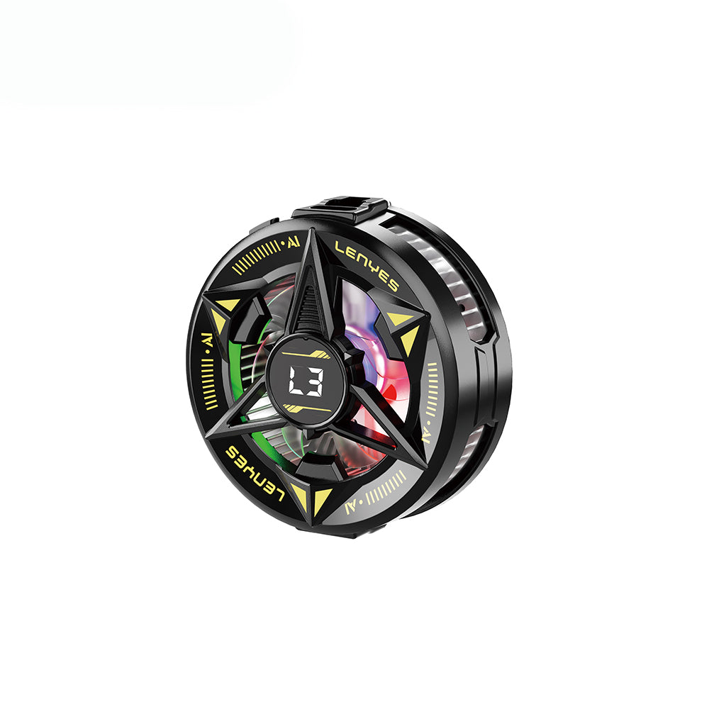 Lenyes LPC204 Yapay Zeka Destekli RGB Işıklı Alüminyum Telefon Soğutucu Fan Siyah