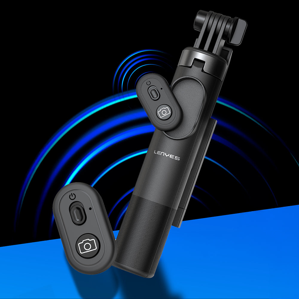 Lenyes LPH122 Bluetooth Kumandalı Mini Tripod ve Selfie Çubuğu Siyah
