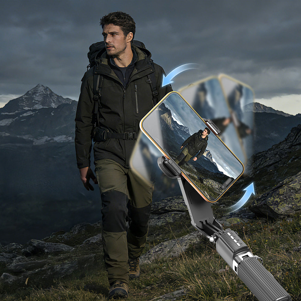 Lenyes LPH124 Dolgu Işıklı Teleskopik Tripod ve Mini Selfie Çubuğu Siyah