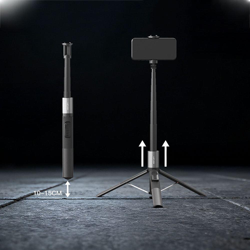 Lenyes LPH127 360 Dönebilen Bluetooth Kumandalı Tripod ve Selfie Çubuğu Siyah