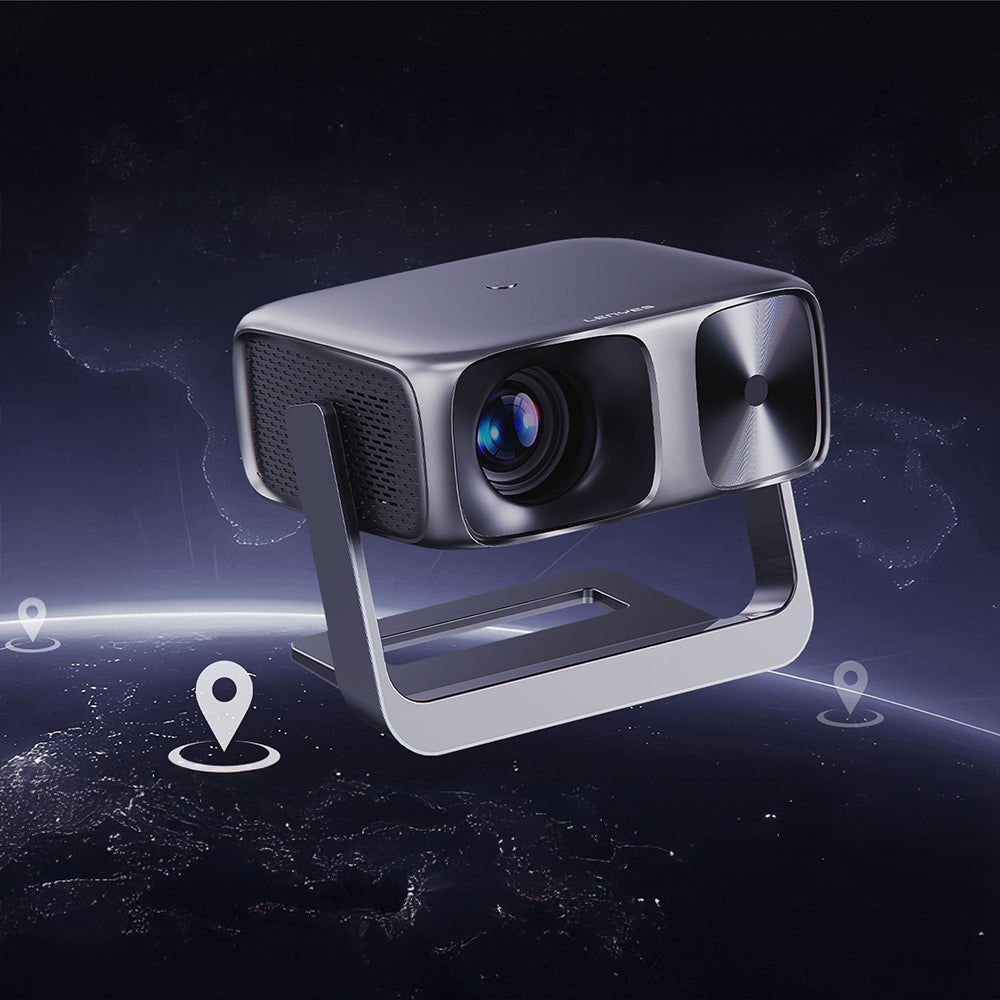 Lenyes LPR06 600 ANSI Lümen 1080P Full HD 4K Destekli Wi-Fi 6 Bluetooth 5.1 ve Otomatik Fokus Projektör Yansıtma Cihazı Siyah
