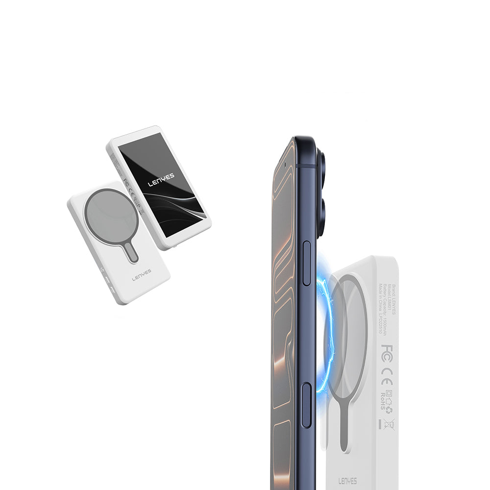 Lenyes LSM01 Bluetooth Kumandalı Magnetik Wireless Ekran Yansıtma Cihazı Beyaz