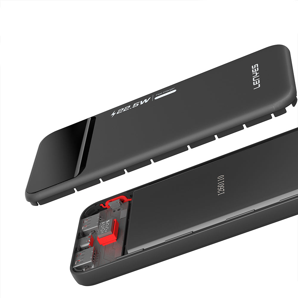 Lenyes PX254D PD 20W Hızlı Şarj Özellikli Dijital LED Göstergeli Powerbank 22.5W 20000mAh Gümüş