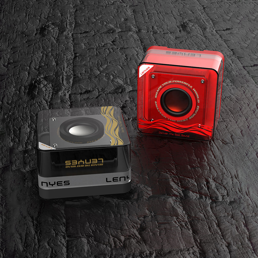 Lenyes S222 Mini TWS Kablosuz Bluetooth Hoparlör v5.3 5W Siyah