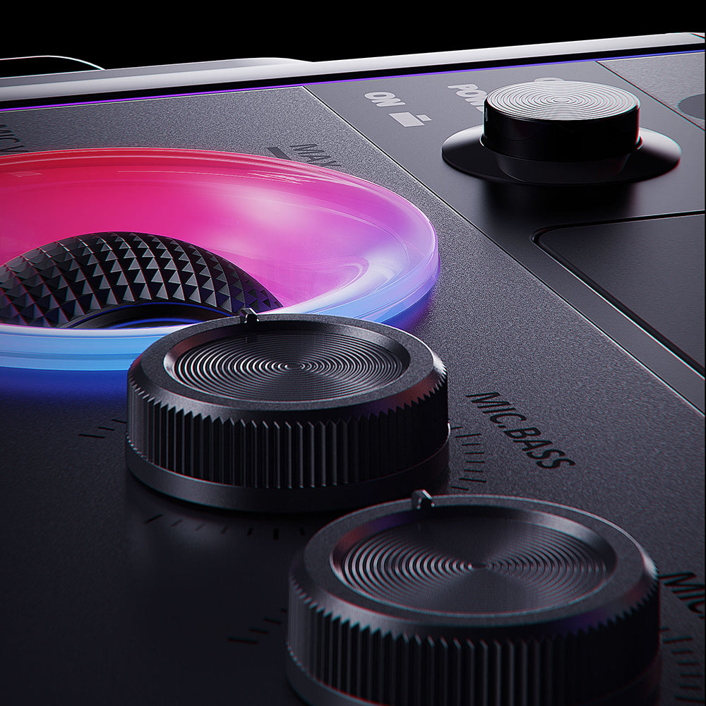 Lenyes S892 RGB Işıklı Mikrofonlu Dokunmatik Ekranlı Taşınabilir TWS Bluetooth Speaker Hoparlör v5.3 300W Siyah
