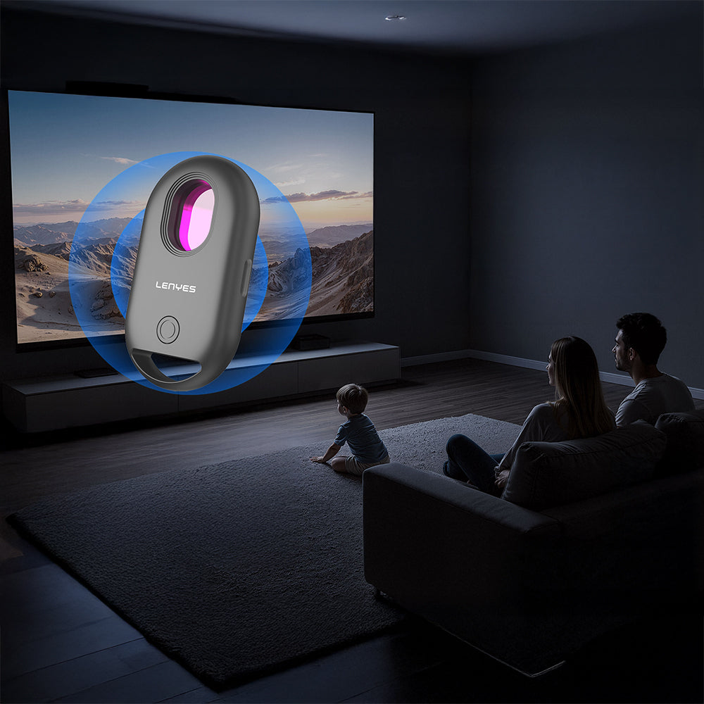 Lenyes TX20 Find My Destekli Anti-Loss Konum Takipli Gizli Kamera Dedektörü ve Alarm Cihazı Siyah