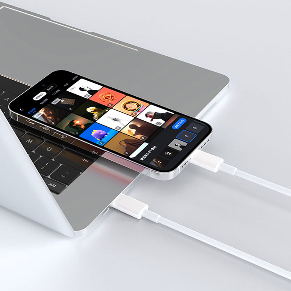 Micflip A01 Type-C to Lightning MFI Sertifikalı Data ve Şarj Kablosu 1M Beyaz