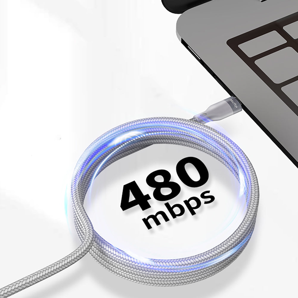 Micflip A25 Type-C to Type-C PD Hızlı Şarj Özellikli Data ve Şarj Kablosu 240W 2M Gri