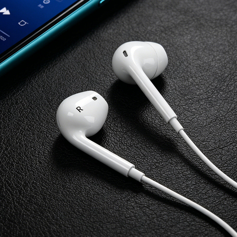 Micflip J01 3D Stereo Ses Destekli 3.5mm Kulakiçi Kulaklık Beyaz