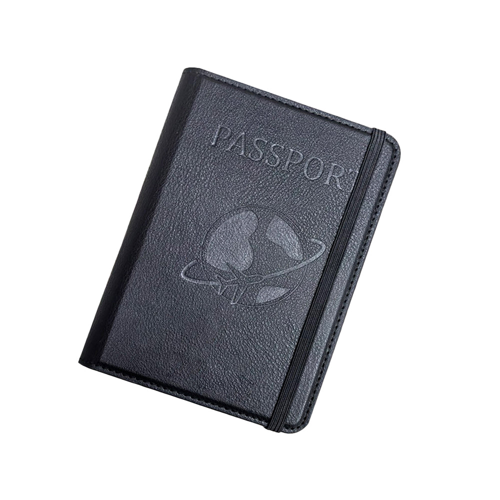 Micflip K02 iOS Cihazlar İçin FindMy Özellikli Pasaport Kart ve Sim Bölmeli Mikrofiber Kablosuz ve Pin Şarj Özellikli Deri Cüzdan Siyah
