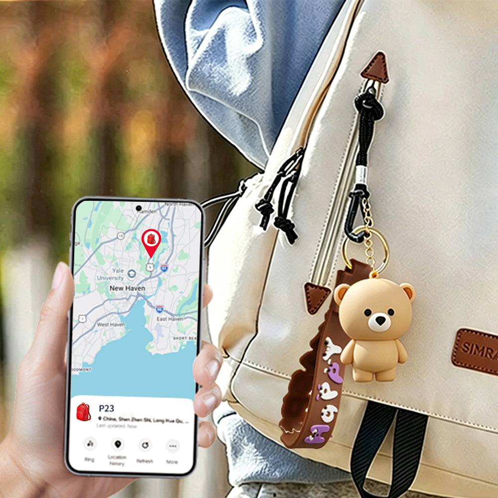 Micflip K08 Silikon Anahtarlık ve P23 Akıllı Takip Cihazı Seti Kahverengi