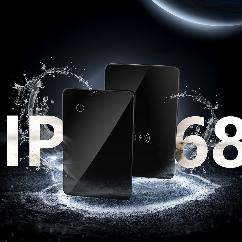 Micflip P045 Suya Dayanıklı iOS ve Android Cihazlar için Wireless Şarj Özellikli Akıllı Takip Kartı Siyah