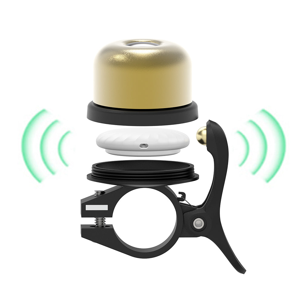 Micflip P20 Akıllı Takip Cihazlı Bisiklet Zili Gold