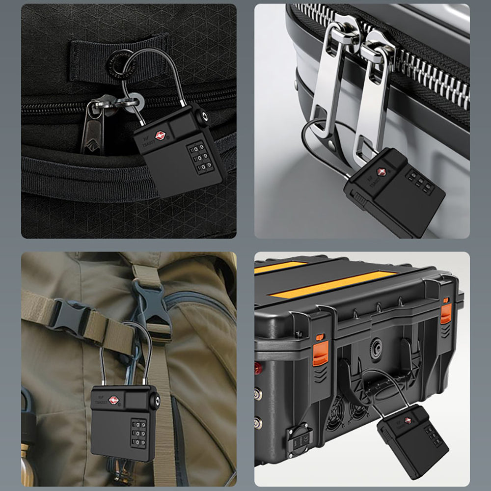 Micflip P25 TSA Kilit ve Find My Takip Özellikli Valiz Seyehat Kiliti Siyah