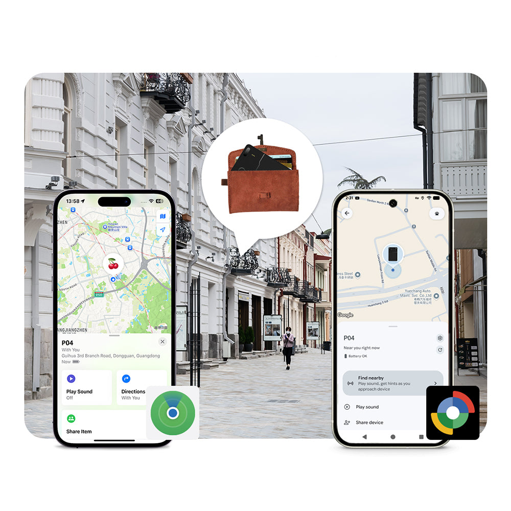 Micflip P28 Suya Dayanıklı iOS ve Android Cihazlar için Wireless Şarj Özellikli Akıllı Takip Kartı Siyah