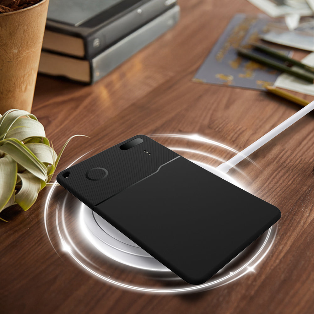 Micflip P28 Suya Dayanıklı iOS ve Android Cihazlar için Wireless Şarj Özellikli Akıllı Takip Kartı Siyah