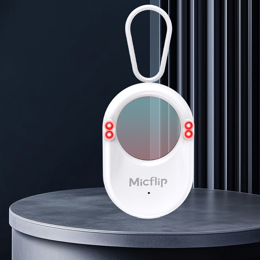 Micflip S05 iOS Cihazlar İçin Find My Özellikli Gizli Kamera Dedektörü ve Alarm Cihazı Beyaz