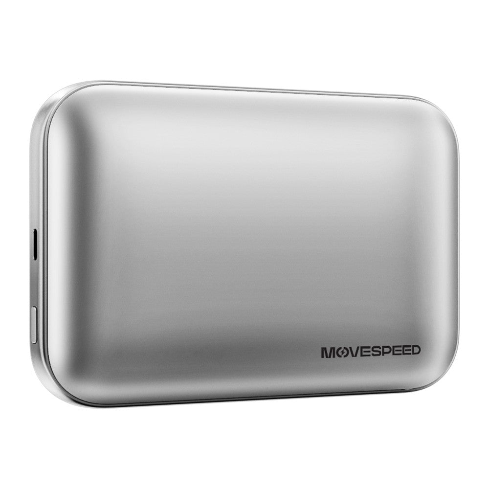 Movespeed MSPD10 PSSD Powerbank Özellikli Manyetik 5000mAh 2in1 SSD 4K ProRes Destekli 4TB USB3.2 Taşınabilir Harici Disk Gümüş