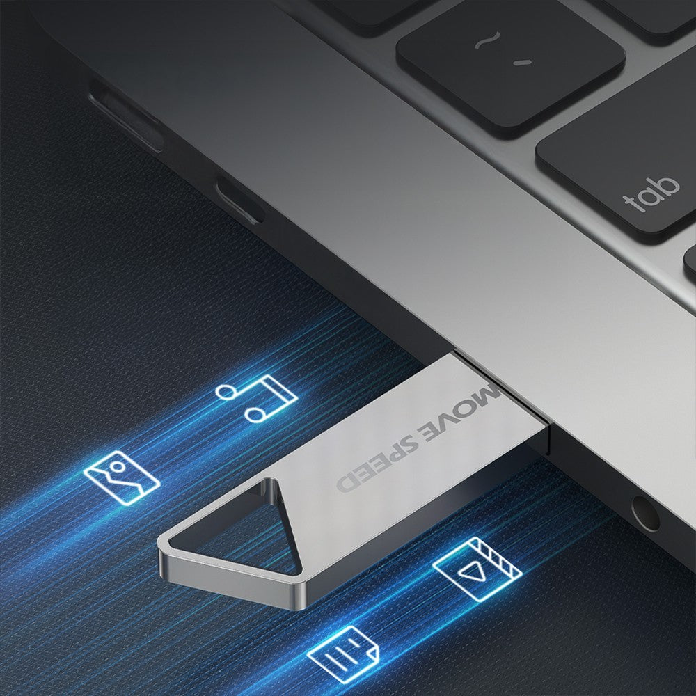 Movespeed TSJ8G Yüksek Hızlı Metal Flash Bellek USB 3.1 8GB Gri