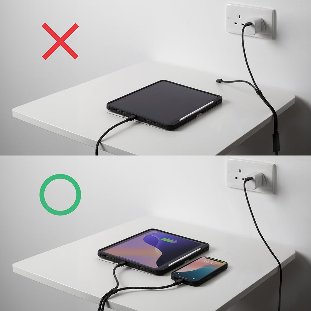 Native Union Belt Serisi PD 2in1 Type-C To Type-C Hızlı Şarj Özellikli Şarj ve Data Kablosu 140W 2M Siyah-Beyaz