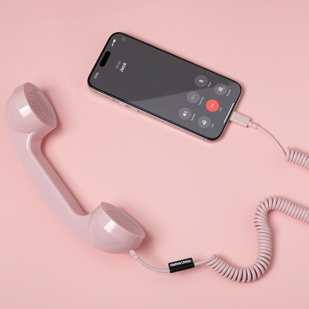 Native Union POP Phone Type-C Portlu Retro Telefon Ahizesi Pembe