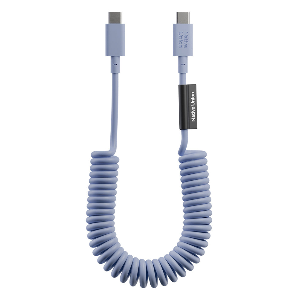 Native Union POP Serisi Type-C to Type-C Spiralli Şarj Kablosu 60W 1.2M Lila