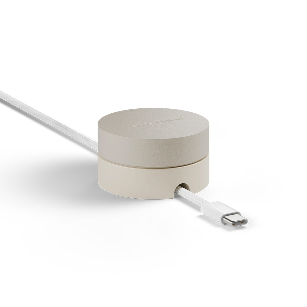 Native Union Weighter Single Metal Tasarımlı Kablo Düzenleyici Krem