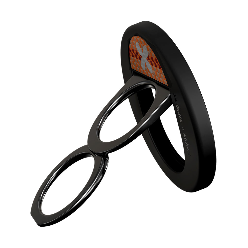 Pitaka Aramid Fiber Flora in Grid Serisi MagEZ Grip 3 Magnetik Ring Stand Telefon Tutucu Kahverengi