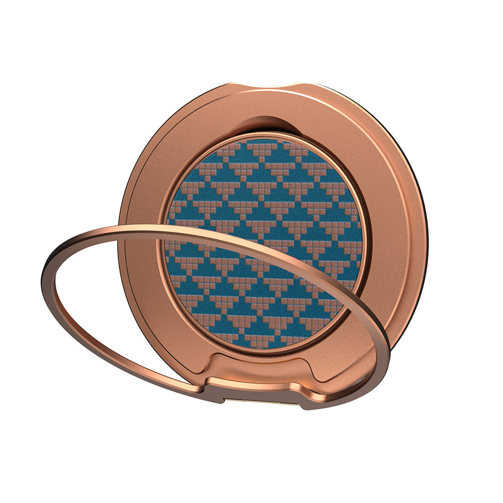 Raptic FreeFlow Destiny Serisi 360 Derece Dönebilen Magnetik Ring Stand Telefon Tutucu Gold-Mavi
