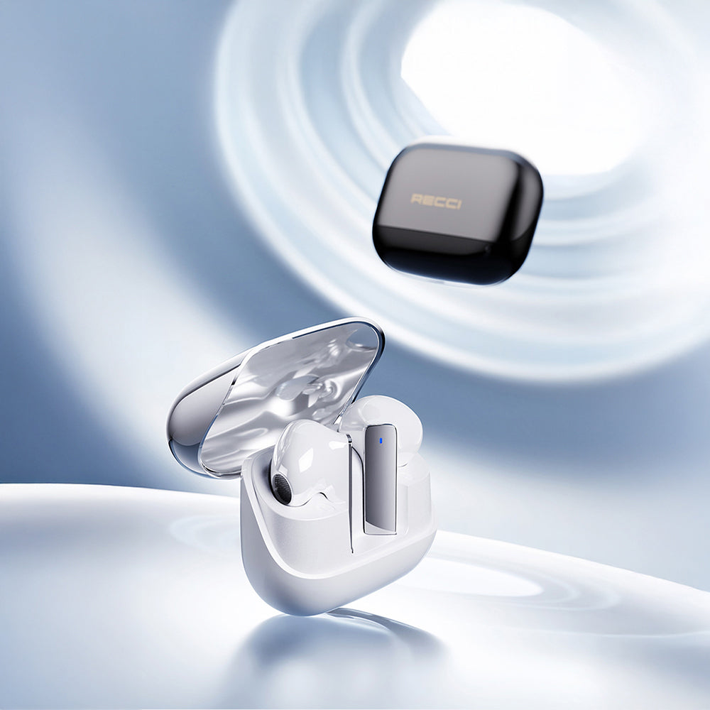 Recci REP-W80 Hi-Fi Ses Kaliteli TWS Kulak İçi Bluetooth v5.3 Kulaklık Beyaz