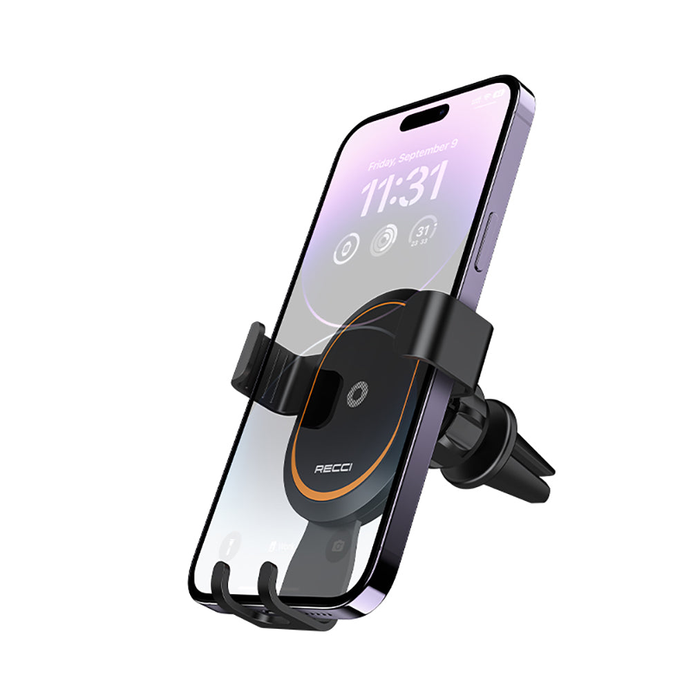 Recci RHO-C26 360 Dönebilen Havalandırma Tasarım Araç Telefon Tutucu Siyah