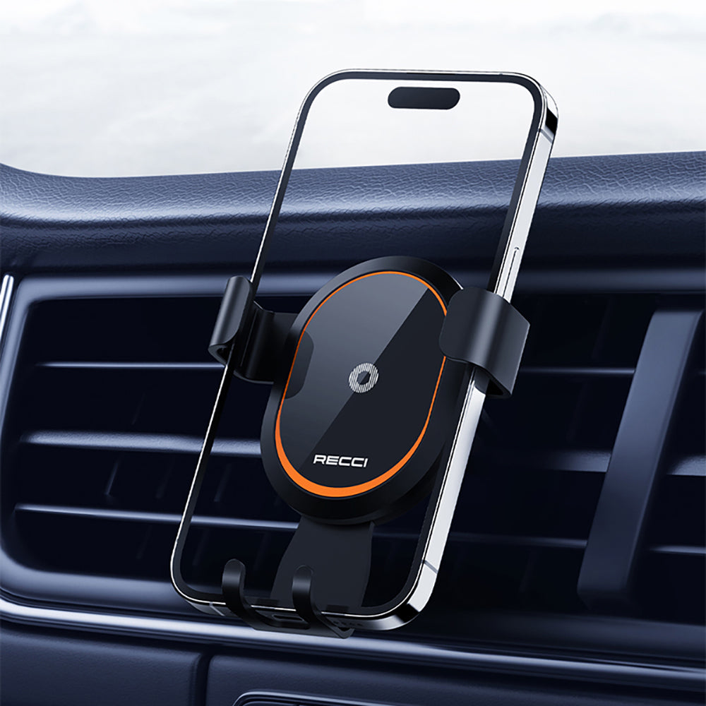 Recci RHO-C26 360 Dönebilen Havalandırma Tasarım Araç Telefon Tutucu Siyah