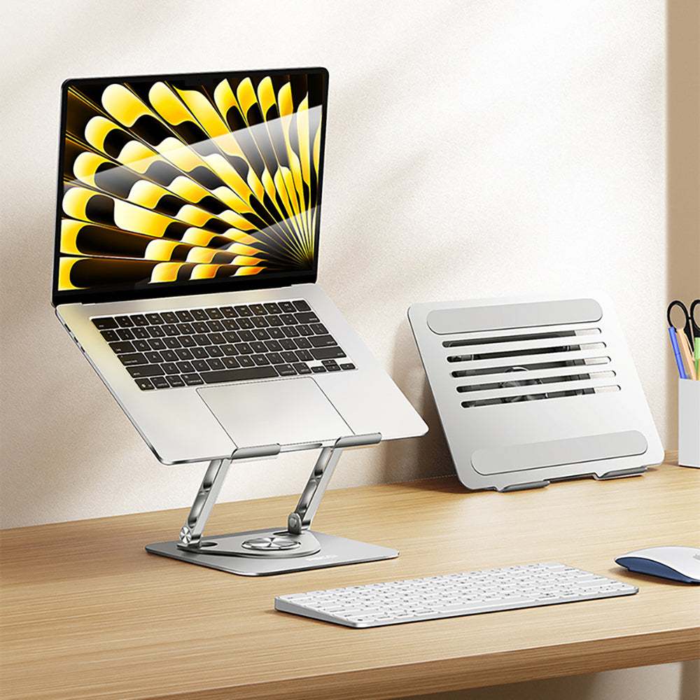 Recci RHO-M25 360 Derece Dönebilen Katlanabilir Laptop Standı Gri