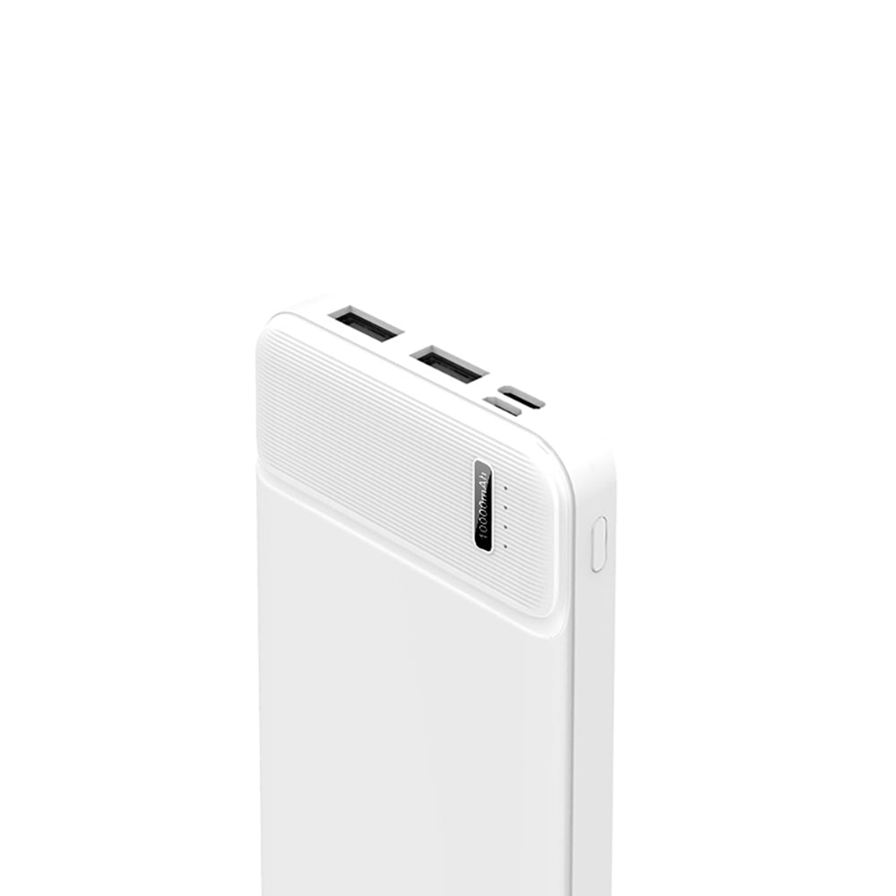 Recci RPB-N16C Ultra İnce Hızlı Şarj Özellikli Led Işık Göstergeli Powerbank 10000mAh Beyaz